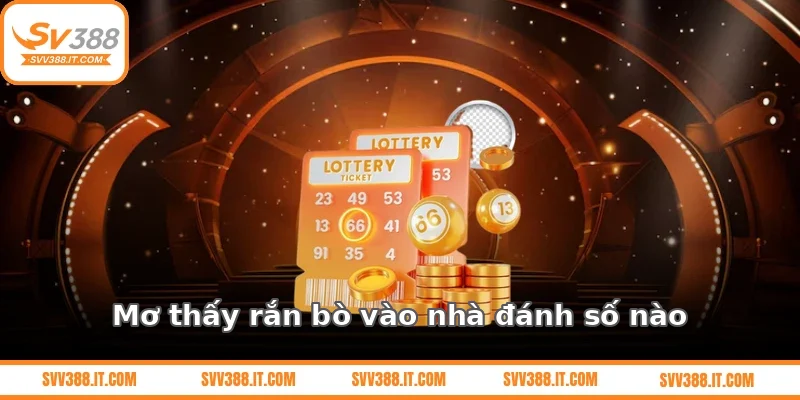 Mơ thấy rắn bò vào nhà đánh số nào?